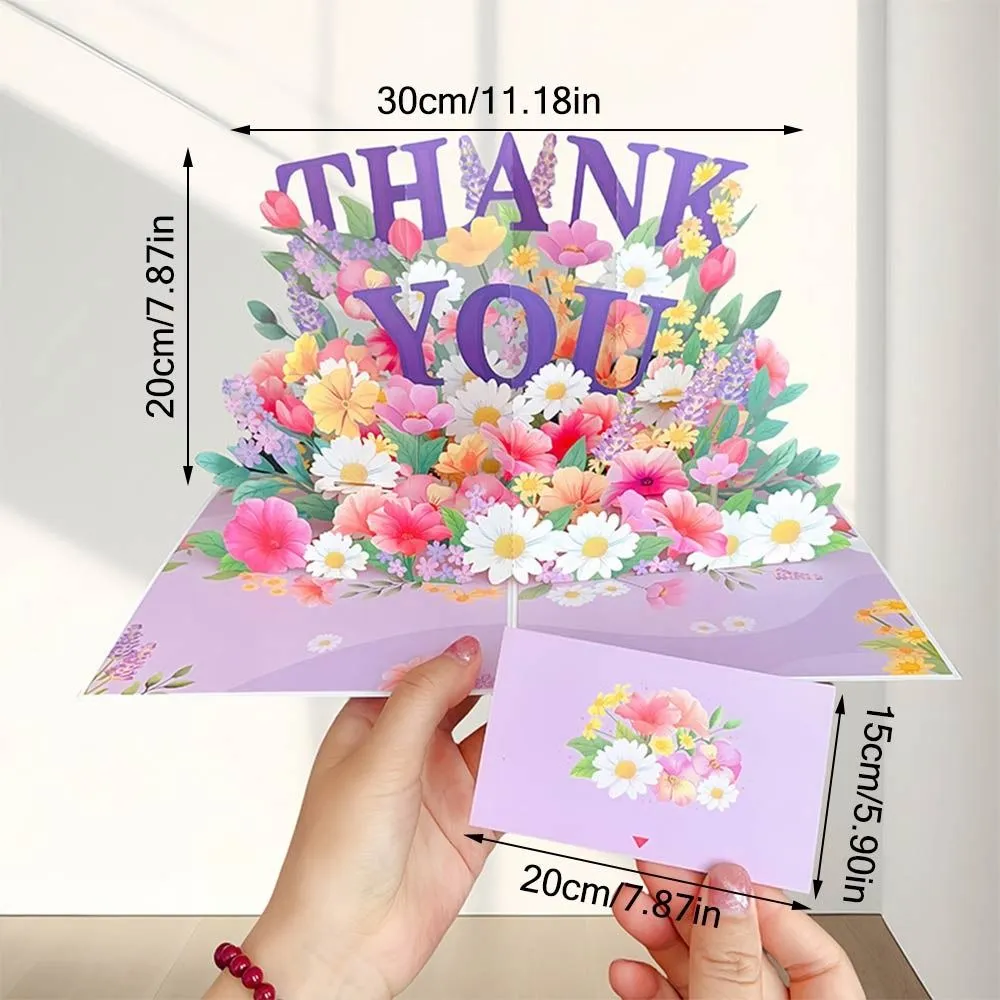 New 3D Butterfly Pop up Card Best Wishes Daisy Post Card Ornament Invitations Congratulation Card Mother's Day