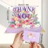 New 3D Butterfly Pop up Card Best Wishes Daisy Post Card Ornament Invitations Congratulation Card Mother's Day