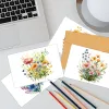 12pcs Retro Flower Design Greeting Cards With Envelopes Wildflower Note Cards For Birthday, Friendship Day, Congratulations Gift