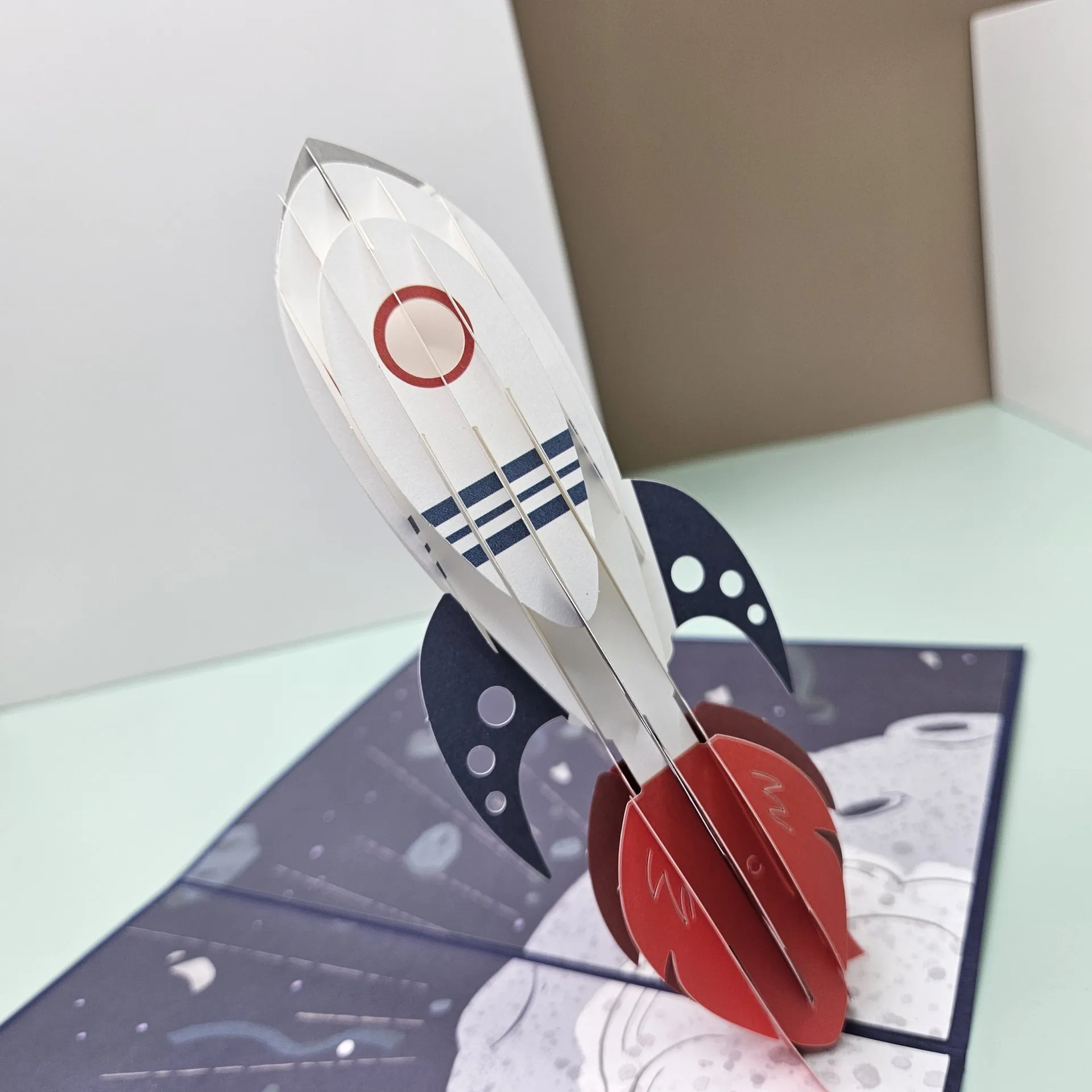 3D Space Astronaut Greeting Card Astronaut Planet Star Rocket Birthday Paper Cards For Congratulations Children's Day Father Day