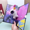 3D Space Astronaut Greeting Card Astronaut Planet Star Rocket Birthday Paper Cards For Congratulations Children's Day Father Day