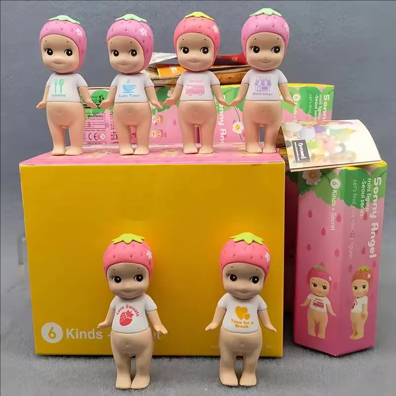 Seoul Series Sonny Angel Blind Box Anime Figures Ornaments Strawberry Dolls Fans Children Birthday Gifts Surprise Toys