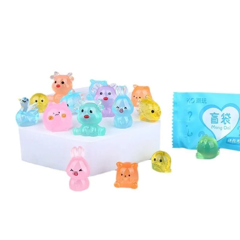 5/20/40pcs Luminous Animal Blind Bag Mini Blind Box Toys Cute Simulation Animal Model Kids Gifts Surprise Blind Bag Random