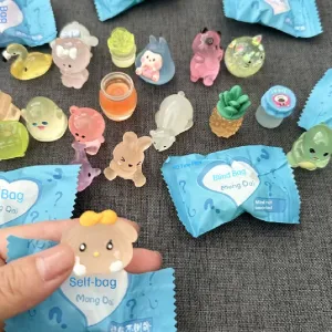 5/20/40pcs Luminous Animal Blind Bag Mini Blind Box Toys Cute Simulation Animal Model Kids Gifts Surprise Blind Bag Random