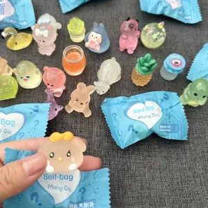 5/20/40pcs Luminous Animal Blind Bag Mini Blind Box Toys Cute Simulation Animal Model Kids Gifts Surprise Blind Bag Random