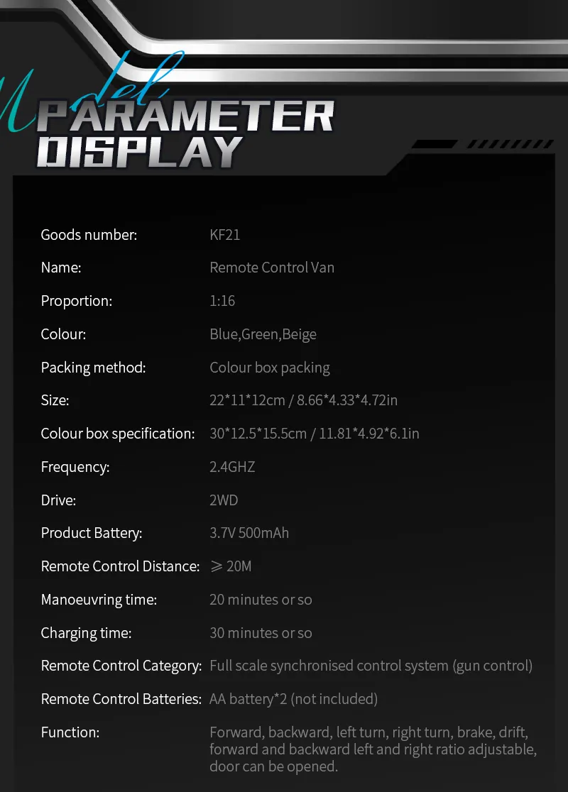 New KF21 1:16 2.4GHZ Remote Control Car Simulates Drift And Climbing Trucks With Spray And LED Lights Toy For Children Boys Gift