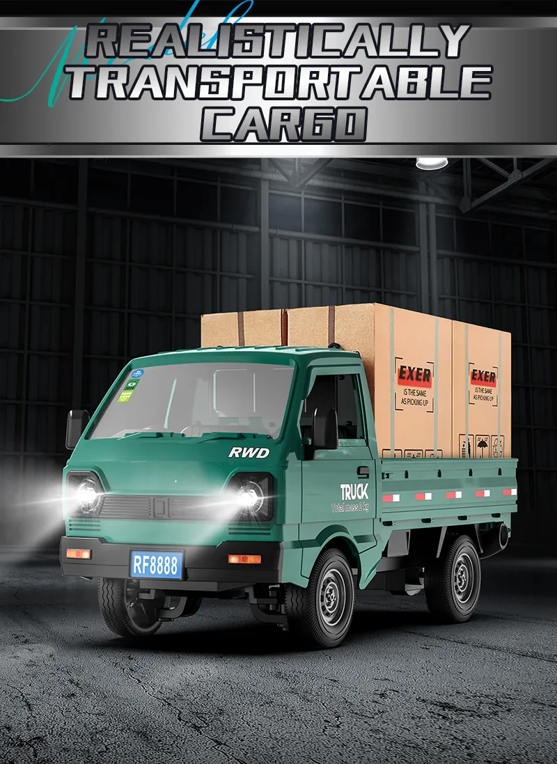 New KF21 1:16 2.4GHZ Remote Control Car Simulates Drift And Climbing Trucks With Spray And LED Lights Toy For Children Boys Gift