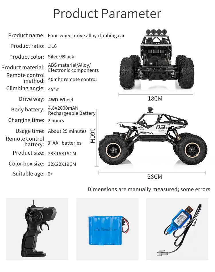 RC Off road Truck 1/12 4WD RTR Durable Beginner All Terrain RC Car High Speed 20Km/h Remote Control Monster Truck Adult Gift Toy