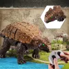 RC Dinosaur Kids Toy Remote Control Dinosaur With Light Electric Toy Radio-Controlled Animal Children Birthday Gift Ankylosaurus