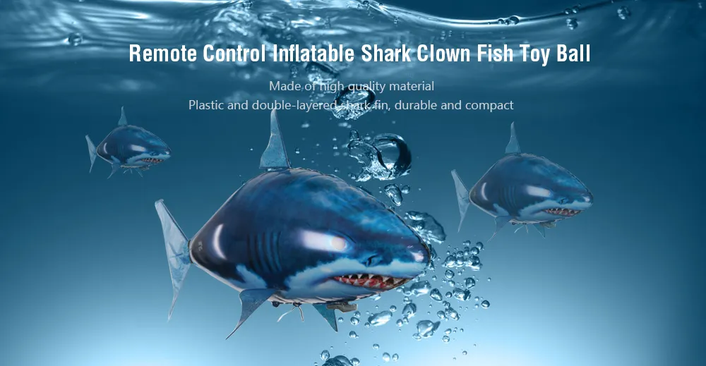 Inflatable Remote Control Shark Toys Air Swimming RC Animal Radio Fly Balloons Clown Fish Animals Novel Toy For Children Boys