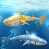 2.4G Wireless Remote Control Shark Toy Boat Children Electric Simulation Great White Shark Boy Water Playing Toy Gift