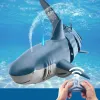 2.4G Wireless Remote Control Shark Toy Boat Children Electric Simulation Great White Shark Boy Water Playing Toy Gift