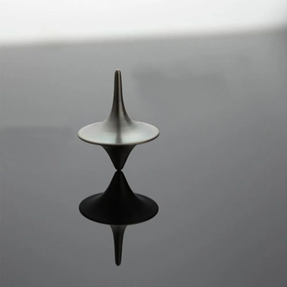 Metal Gyro Great Accurate Silver Spinning Top Hot Movie Totem Print Spinning Top apda7a08