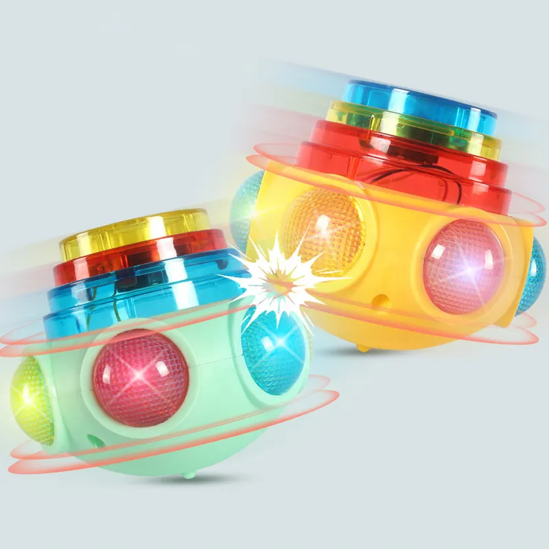 Cute Luminous Gyroscope Children Toys Light Magic Rotating Gyro Fidget Spinner Spinning Top Toys Random Color Kids Gifts