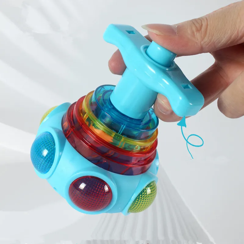 Cute Luminous Gyroscope Children Toys Light Magic Rotating Gyro Fidget Spinner Spinning Top Toys Random Color Kids Gifts