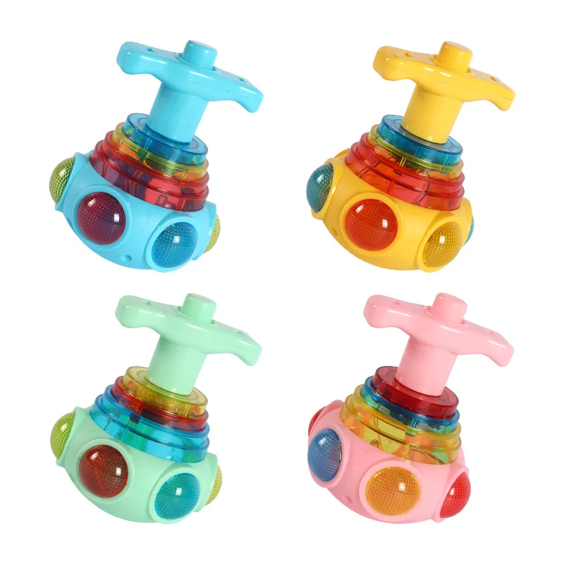 Cute Luminous Gyroscope Children Toys Light Magic Rotating Gyro Fidget Spinner Spinning Top Toys Random Color Kids Gifts
