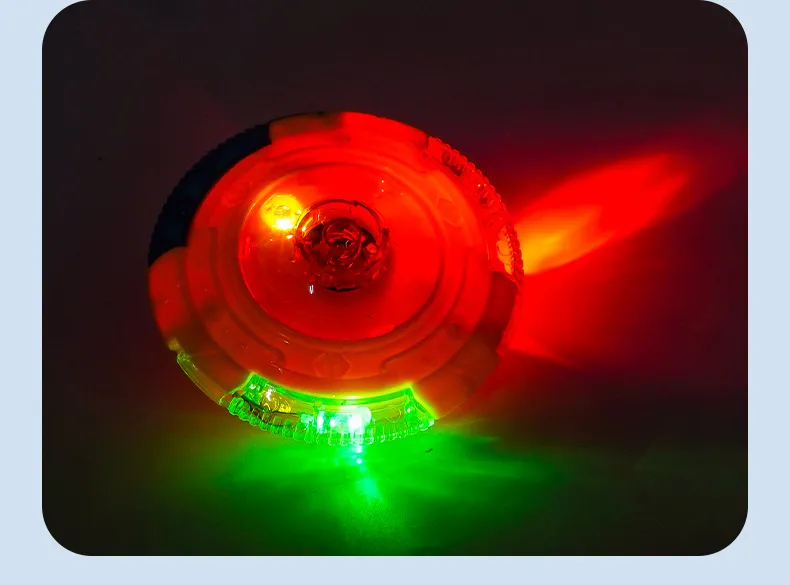 UFO Flashing Wing Spinning Top Kids Gyro Light Up Toy Kids LED Music Gyroscope Launcher Rotating Toys Fun Birthday Party Favors