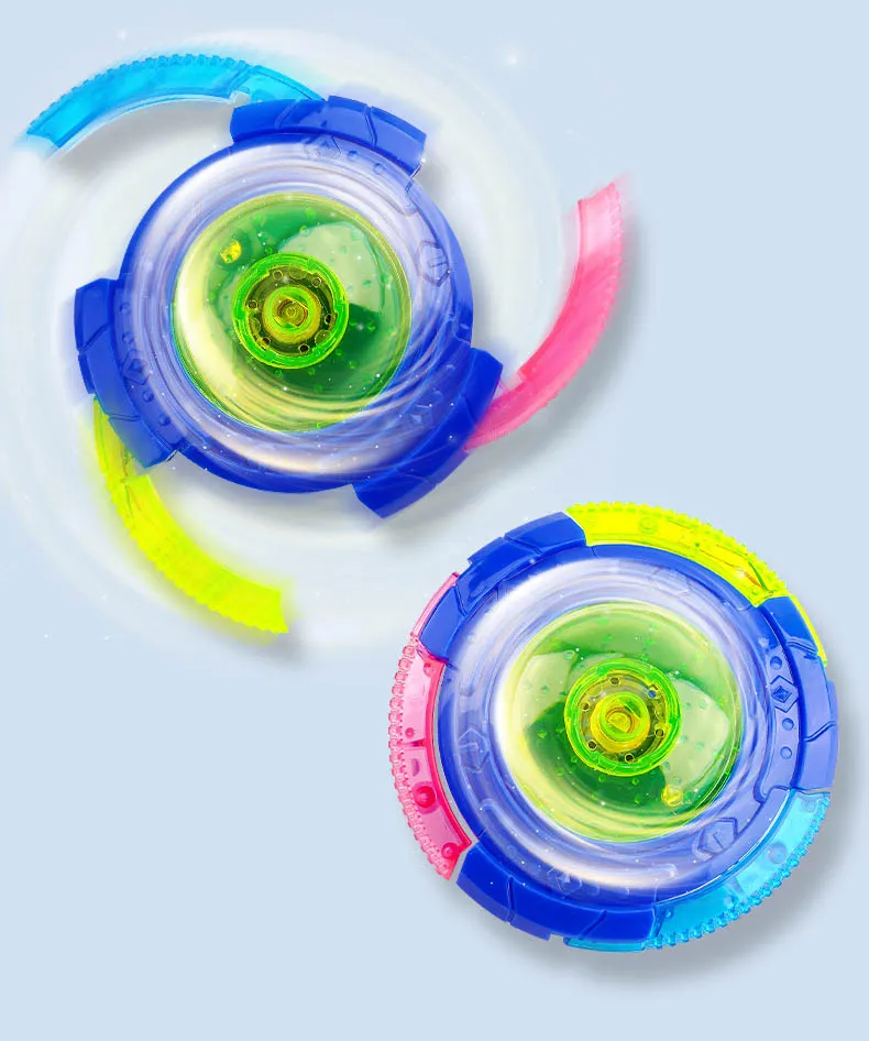 UFO Flashing Wing Spinning Top Kids Gyro Light Up Toy Kids LED Music Gyroscope Launcher Rotating Toys Fun Birthday Party Favors