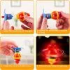Light Up Spinning Tops Luminous Colorful Top Ejection Toy Classic Gyroscope Novelty Bulk Toys Party Favors for Kids Children