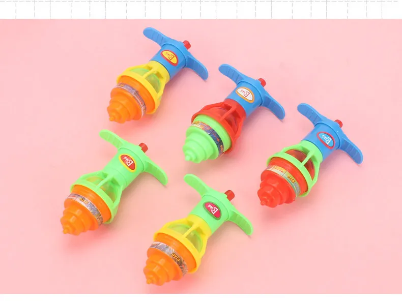 Light Up Spinning Tops Luminous Colorful Top Ejection Toy Classic Gyroscope Novelty Bulk Toys Party Favors for Kids Children