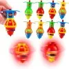 Light Up Spinning Tops Luminous Colorful Top Ejection Toy Classic Gyroscope Novelty Bulk Toys Party Favors for Kids Children