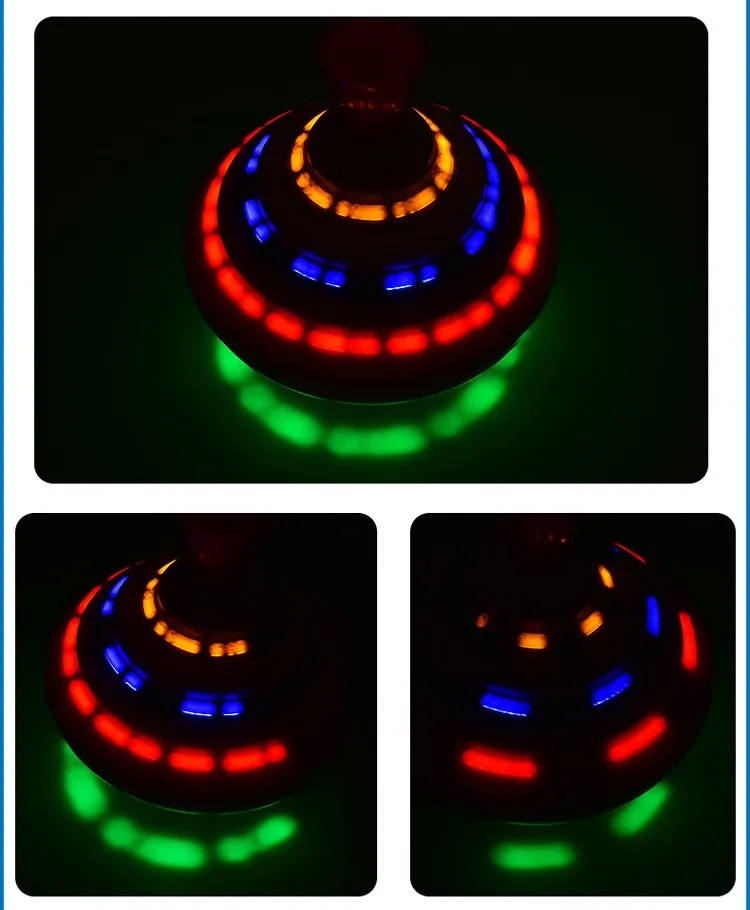 Classic Magic Spinning Tops Toy Music Light Gyro Children's Toys with LED Flash Light Music for Kids Boy Birthday Gift Children