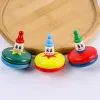 4 Pcs Wooden Spinning Top Tops Toys Mini Gyro Handmade Activity Gyroscopes Kids