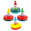 4 Pcs Wooden Spinning Top Tops Toys Mini Gyro Handmade Activity Gyroscopes Kids