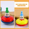 4 Pcs Wooden Spinning Top Tops Toys Mini Gyro Handmade Activity Gyroscopes Kids