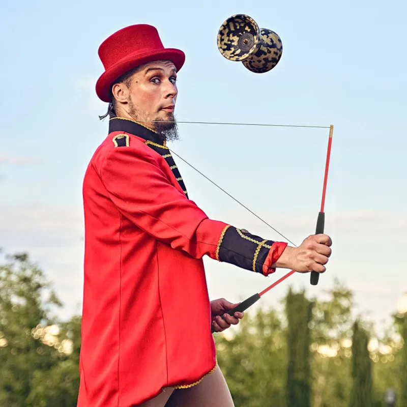 1Pair Non Slip Handle Diabolo Stick Chinese Diabolo Handsticks Juggling Stick YoYo Hobby Collectibles Glass Fiber Rod Copper