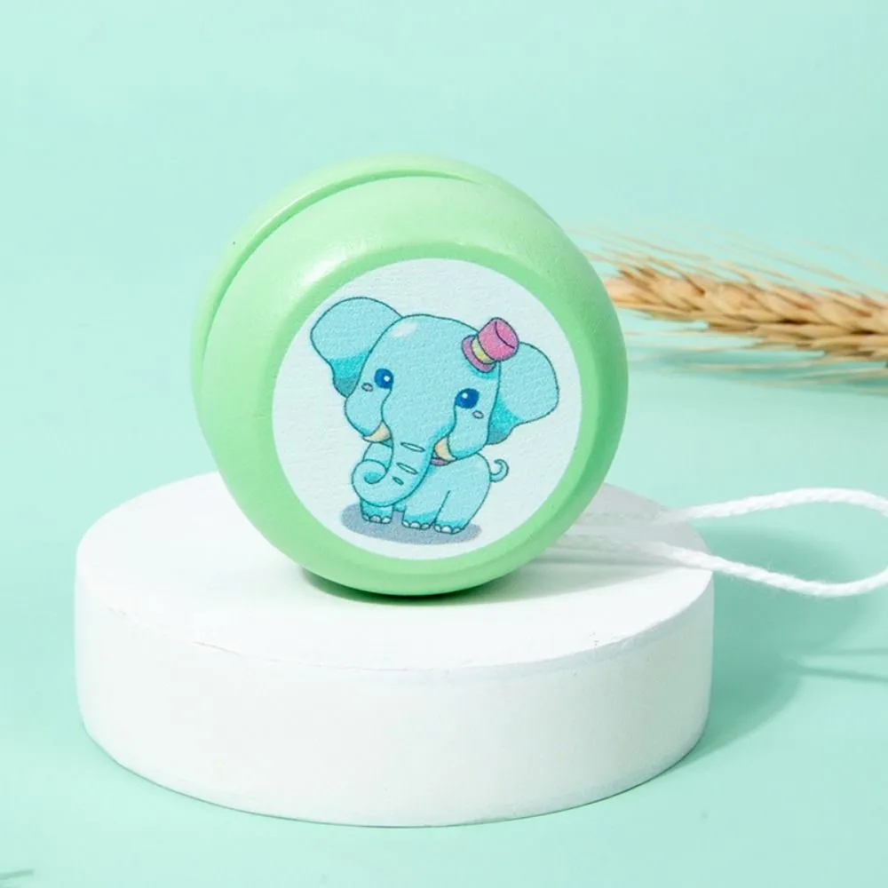 Fashion Wooden 2A Yoyo Toy Brainstorming Concentration Yoyo Ball Cartoon Beginner Developmental Toys Children