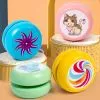 Fashion Wooden 2A Yoyo Toy Brainstorming Concentration Yoyo Ball Cartoon Beginner Developmental Toys Children