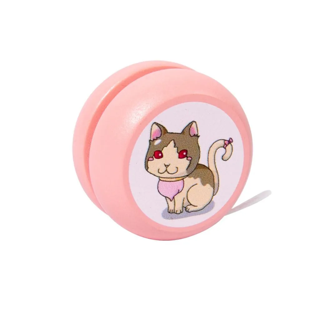 Fashion Wooden 2A Yoyo Toy Brainstorming Concentration Yoyo Ball Cartoon Beginner Developmental Toys Children