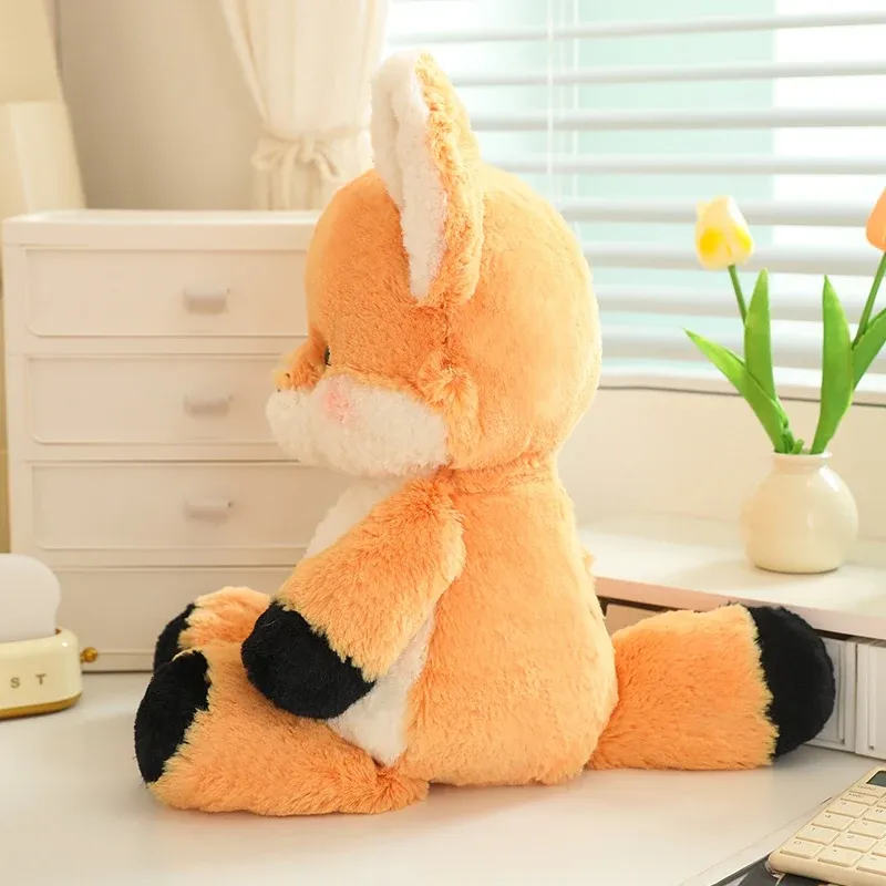 50cm New Kawaii Running Fox Wolf Plush Toys Cartoon Stuffed Animal Lovely Soft Cuddly Baby Plushie Doll Toy for Girls Gift Decor