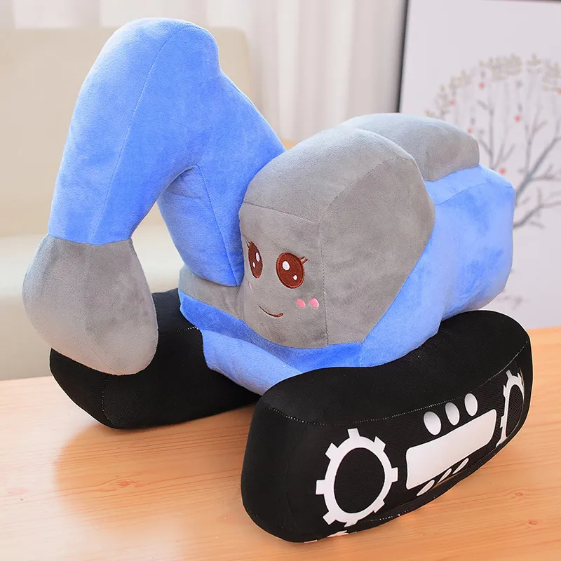 New 26/38cm Creative Excavator Plush Toys Stuffed Soft Machine Plush Pillow Kawaii Home Decorative Boys Kids Birthday Gifts