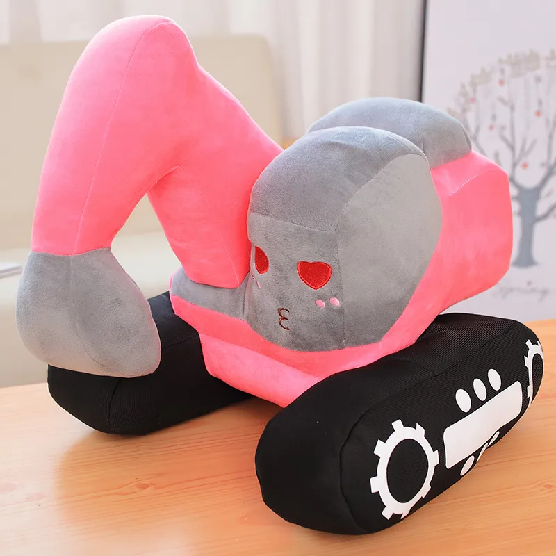 New 26/38cm Creative Excavator Plush Toys Stuffed Soft Machine Plush Pillow Kawaii Home Decorative Boys Kids Birthday Gifts