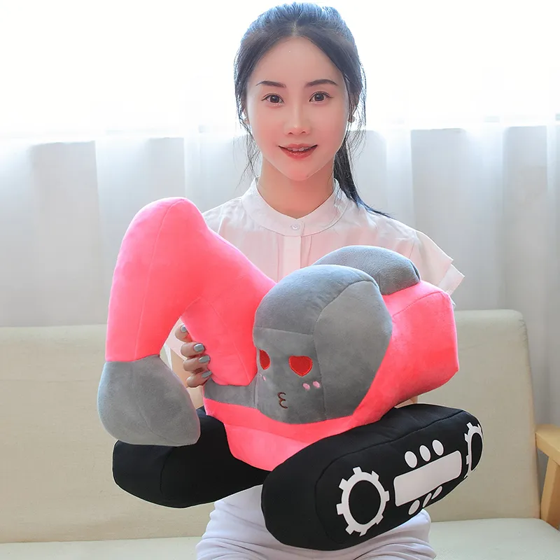 New 26/38cm Creative Excavator Plush Toys Stuffed Soft Machine Plush Pillow Kawaii Home Decorative Boys Kids Birthday Gifts