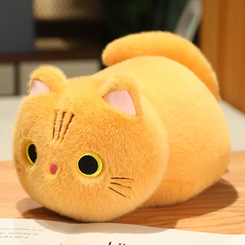 25-50CM Cartoon Kawaii Cat Stuffed Animal Plush Toy Lovely Cat Doll Children's Sleep Pillow Christmas Kawaii Decorative Gifts