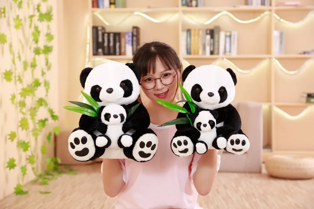 New Plush Panda Toys Cute Stuffed Animal Doll Mother And Son Toy Gift for Children Friends Girls  Home Decor Christmas Gift