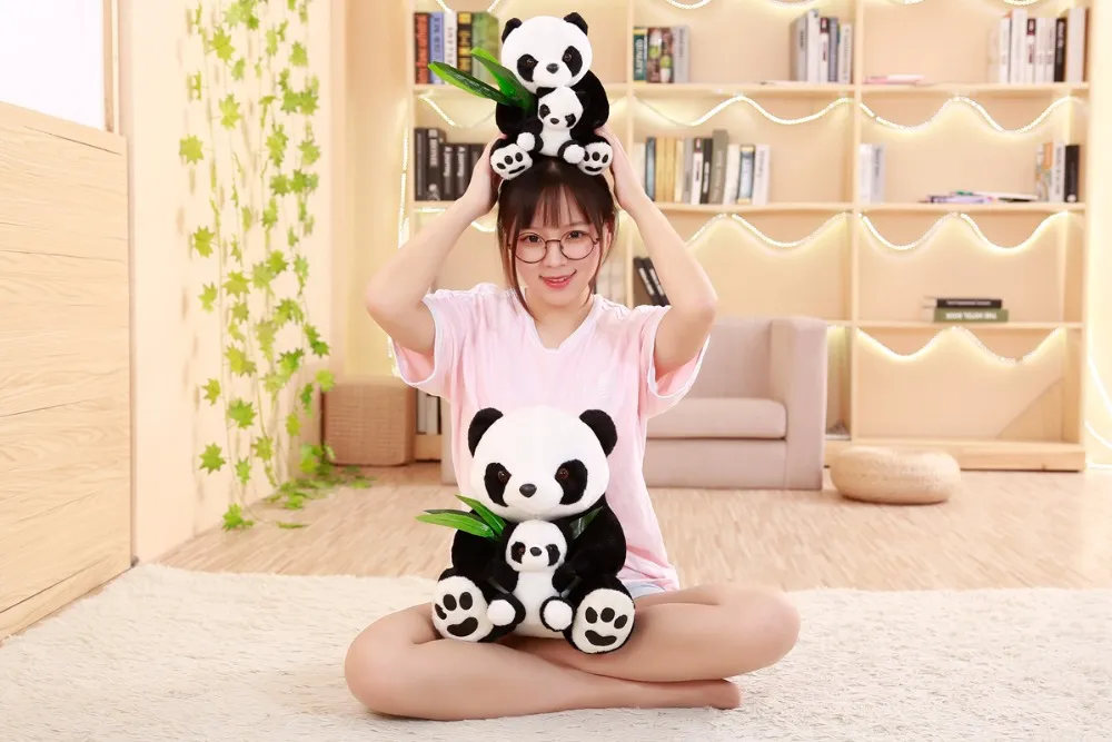 New Plush Panda Toys Cute Stuffed Animal Doll Mother And Son Toy Gift for Children Friends Girls  Home Decor Christmas Gift