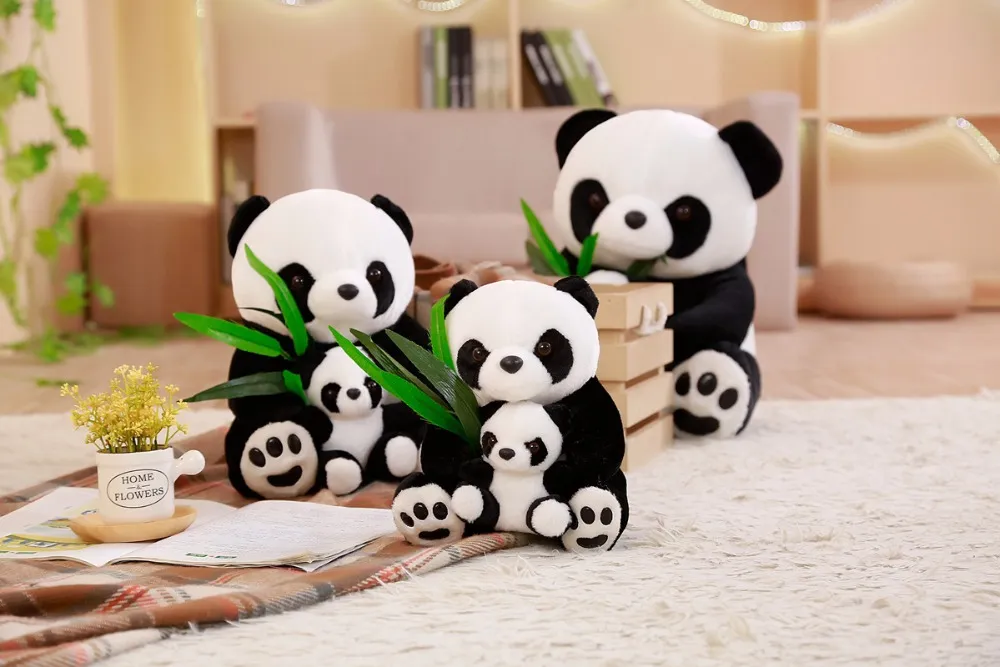New Plush Panda Toys Cute Stuffed Animal Doll Mother And Son Toy Gift for Children Friends Girls  Home Decor Christmas Gift