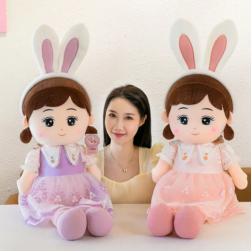 50-110cm Cute Nasha Angel Girl Plush Toy Lovely Stuffed Anime Figure Doll Wear Beautiful Dress Soft Toys For Girls Nice Gifts