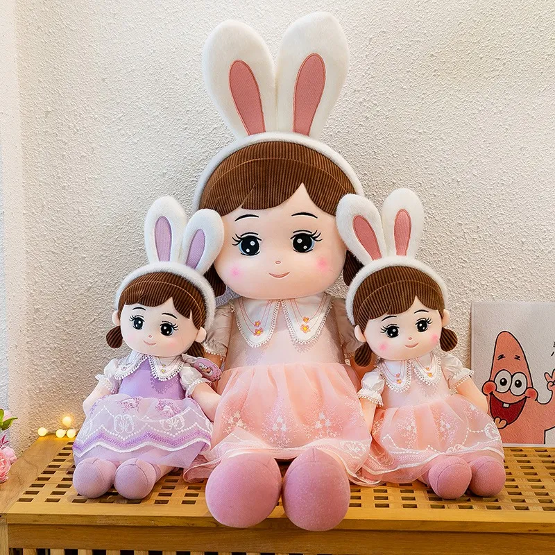 50-110cm Cute Nasha Angel Girl Plush Toy Lovely Stuffed Anime Figure Doll Wear Beautiful Dress Soft Toys For Girls Nice Gifts