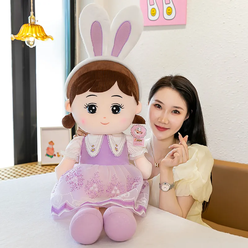 50-110cm Cute Nasha Angel Girl Plush Toy Lovely Stuffed Anime Figure Doll Wear Beautiful Dress Soft Toys For Girls Nice Gifts