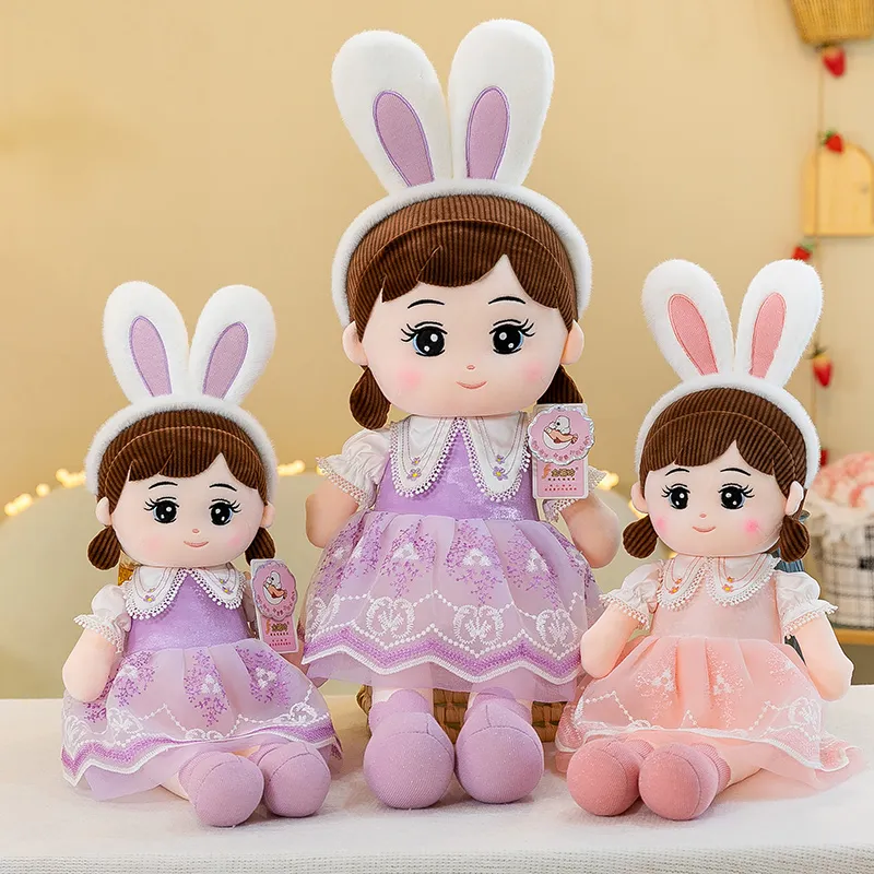 50-110cm Cute Nasha Angel Girl Plush Toy Lovely Stuffed Anime Figure Doll Wear Beautiful Dress Soft Toys For Girls Nice Gifts