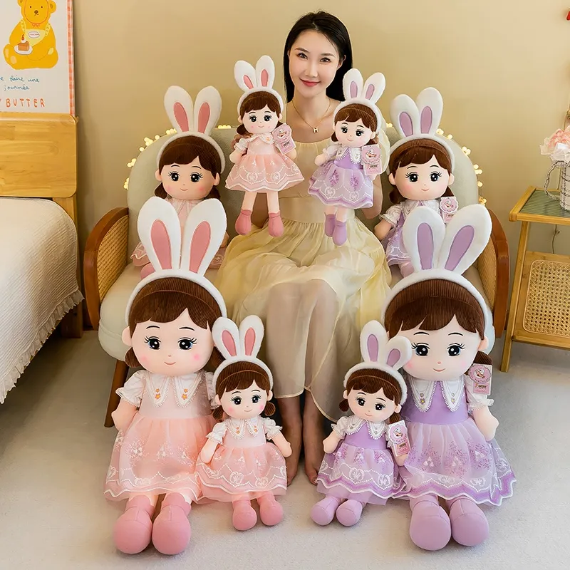 50-110cm Cute Nasha Angel Girl Plush Toy Lovely Stuffed Anime Figure Doll Wear Beautiful Dress Soft Toys For Girls Nice Gifts