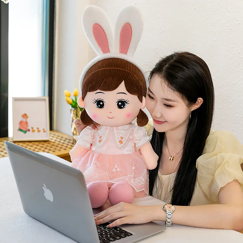 50-110cm Cute Nasha Angel Girl Plush Toy Lovely Stuffed Anime Figure Doll Wear Beautiful Dress Soft Toys For Girls Nice Gifts