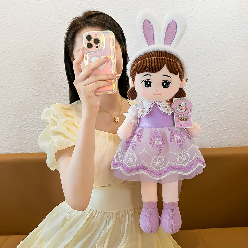 50-110cm Cute Nasha Angel Girl Plush Toy Lovely Stuffed Anime Figure Doll Wear Beautiful Dress Soft Toys For Girls Nice Gifts