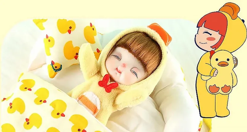 12cm Cute Mini Doll Animal Sleepwear Series Educational Toys DIY Dress Up Joints Dolls Birthday Gifts 3D Eyes