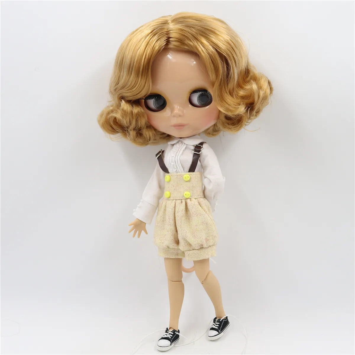 ICY DBS Blyth Doll 1/6 bjd toy joint body tan skin doll 30cm shiny face for DIY custom doll